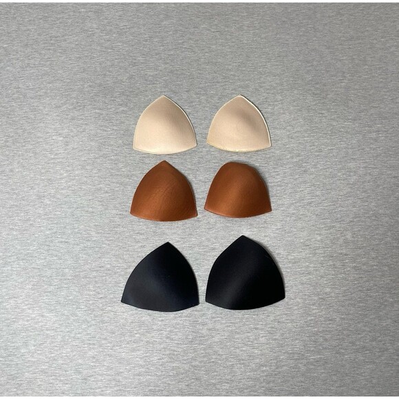 Steve Madden Black, Brown & Nude Bra Pad Inserts 6 PCS. Set - Picture 1 of 5